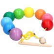 Шнурівка дерев'яна Намиста кольорові кульки, Komarovtoys - kom 153