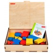 Логічні блоки Дьенеша, 48 деталей в дерев'яній коробці, Komarovtoys