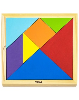 Гра навчальна Viga Toys Кольоровий танграм (55557)