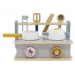 Дерев'яна іграшка Viga Toys PolarB Дитяча плита з посудом і грилем, складна (44032)