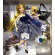 Лялька шарнірна Emily блондинка в синій сукні з тваринкою та аксесуарами 30 см (QJ 089 A)