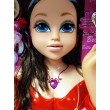 Лялька манекен з синіми прядками в волоссі Belle для зачісок та макіяжу (8869-21 А)