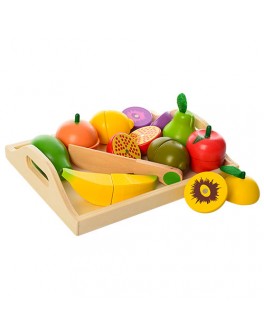 Набор фруктов деревянных для нарезки  на магнитах (MD 1070) - mpl MD 1070