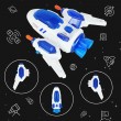 Ігровий космічний набір Космоліт, світло, звук, космонавт (K03)