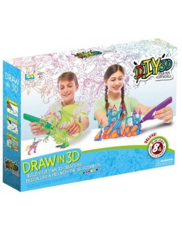 Набор для детского творчества с 3D-ручкой 8 цветов, 2 вида Diy 3D - mlt LM222-1A /LM222-1