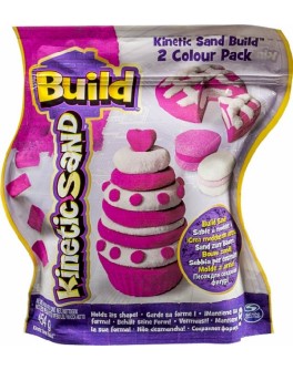 Песок для детского творчества Kinetic Sand Build (белый, розовый), 454 грамм - sand BUILD-P