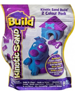 Песок для детского творчества Kinetic Sand Build (голубой, фиолетовый), 454 грамм - sand BUILD-BLUE