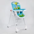 Дитячий стільчик для годування JOY Жираф, колір блакитний, м'який PVC (К-61735)