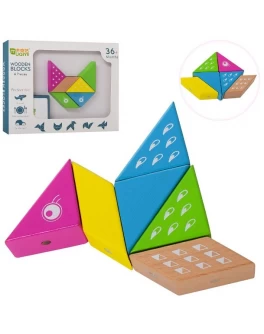 Дерев'яна магнітна іграшка Muqiy Toys Геометрика (MD 2040)