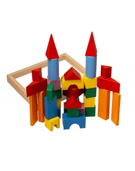 Дерев'яний конструктор кубики Будівельник Міні, KomarovToys - Kom A318