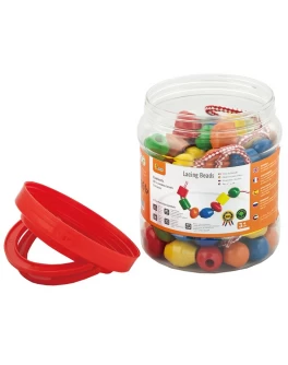 Деревянная шнуровка Viga Toys Бусинки 90 шт (58304) - afk 58304