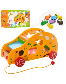 Деревянная игрушка Машинка-сортер Зоопарк (MD 0935) - mpl MD 0935