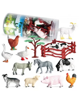 Набір фігурок домашніх тварин, 17 елементів (A 967-1)