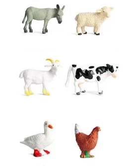 Набір фігурок тварин Ферма, 6 тварин, 2 види (KZ 956-005 F)