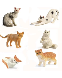 Набір фігурок тварин Котики, 6 тварин, 2 види (KZ 956-031 F)
