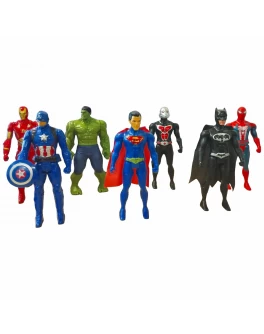 Набір Супергероїв: Людина Павук, Супермен, Халк, Капітан Америка, Бетмен, Залізна Людина, Людина Мураха, 7 фігурок з підсвічуванням,, висота 22 см