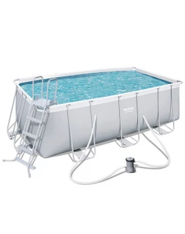 Басейн каркасний Bestway зі сходами та фільтром 412х201х122 см (56456) - mpl 56456