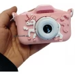 Дитячий фотоапарат 2 в 1 Єдиноріг Babycamera з екраном та іграми в чохлі, рожевий (C 56662)