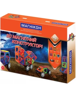 3D Магнитный конструктор Магникон на 40 деталей - MD МK-40