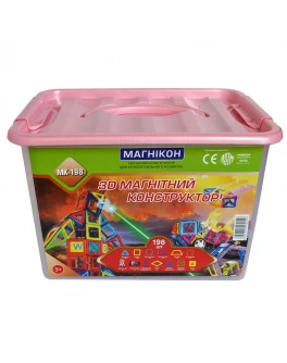 3D Магнитный конструктор Магникон на 198 деталей - MD МK-198