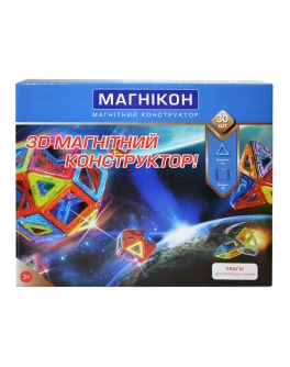 3D Магнитный конструктор Магникон на 30 деталей  - MD МK-30