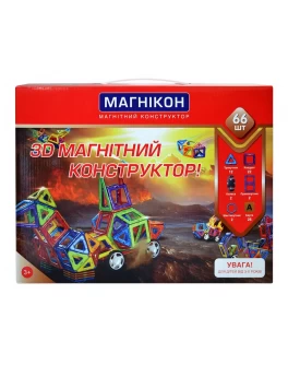 3D Магнитный конструктор Магникон на 66 деталей - MD МK-66