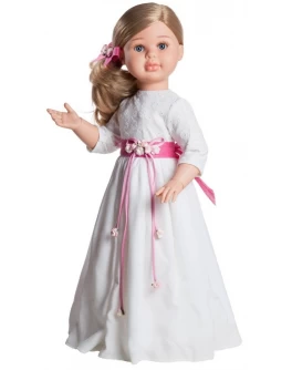 Шарнирная кукла Альма в белом платье Paola Reina, 60 см - kklab 06520