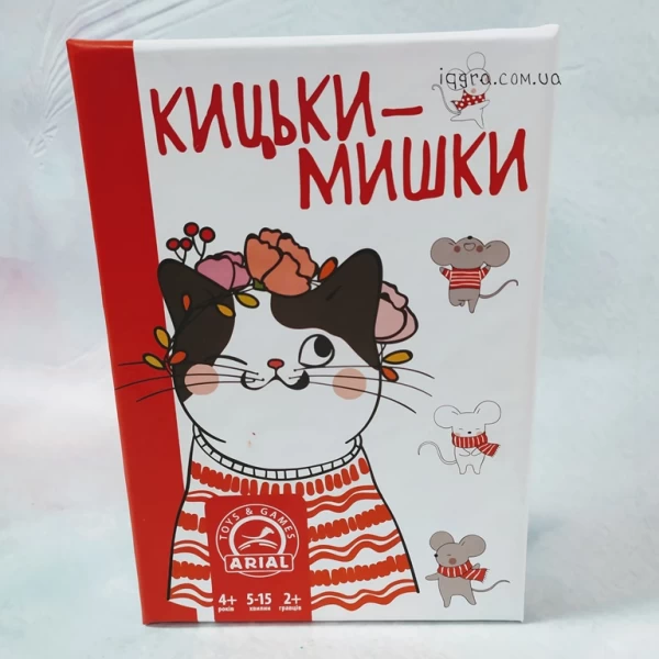 Кицьки-мишки Карткова логічна математична гра Arial