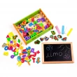 Магнітний набір Vladi Toys 2 в 1 Абетка та математика в дерев'яній коробці (VT5411-17)