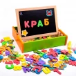 Магнітний набір Vladi Toys 2 в 1 Абетка та математика в дерев'яній коробці (VT5411-17)
