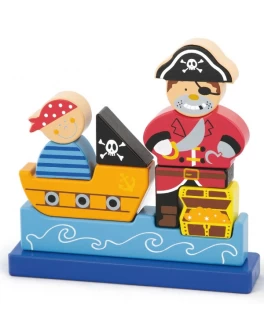 Дерев'яний магнітний 3D пазл Viga Toys Пірат (50077)