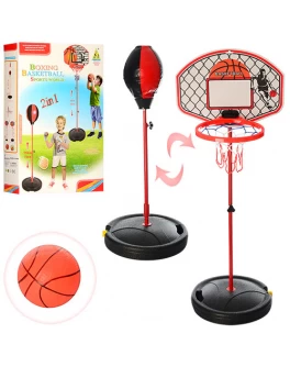 Баскетбольное кольцо и боксерская груша 2в1 на стойке M 2996 - mpl M 2996