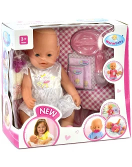 Пупс функциональный Baby Born 8009-443 девочка в белом платьице - igs 68889