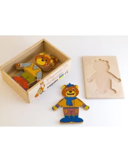 Деревянная игрушка Одевай-ка Мишка Розумний Лис - roz 90027