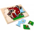 Рамка-вкладыш Монтессори из дерева Еноты Lam Toys - lam 1408