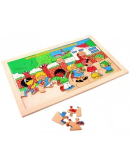 Деревянная игрушка пазл Школа Lam Toys - lam 1302