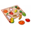 Рамка-вкладиш Монтессорі з дерева Фрукти розрізані Lam Toys - lam 1422
