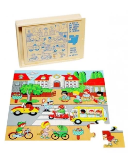 Деревянная игрушка пазл Город Lam Toys - lam 1431