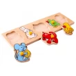Рамка-вкладыш Монтессори из дерева Детёныши Lam Toys - lam 1478