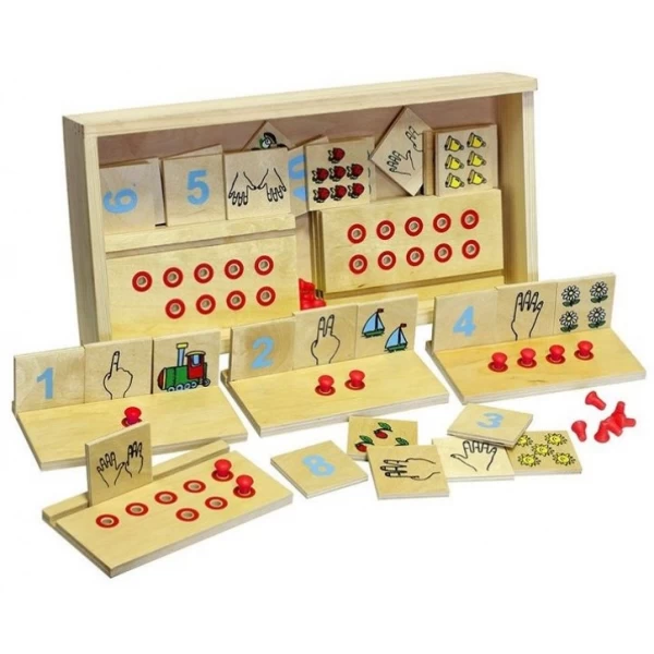 Настольная игра домино Учимся считать. Методика Монтессори Lam Toys - lam 1513
