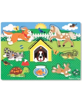 Рамка-вкладиш Монтессорі з дерева Домашні тварини Melissa & Doug - MD19053