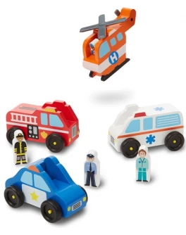 Деревянный аварийный набор Транспорт Melissa & Doug - MD19285