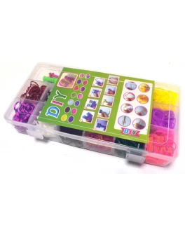 Набір резинок для браслетів 1500 шт. 15 кольорів - IQ 1500 Набір резинок для браслетів 1500 шт. 15 кольорів - IQ 1500