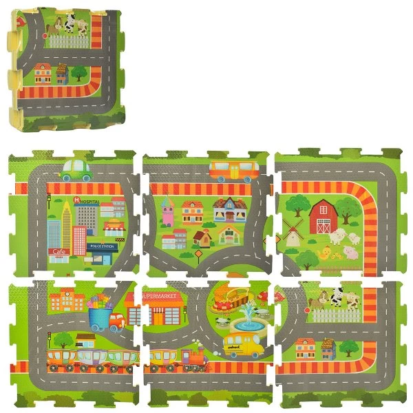 Игровой коврик пазлы Город 6 элементов (M 5800) - mpl M 5800