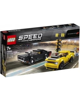 Конструктор LEGO Speed Champions Автомобили 2018 Dodge Challenger SRT Demon та 1970 Dodge Charger (75893) - bvl 75893