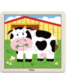 Пазл з дерева Viga Toys Корова (51438) - afk 51438