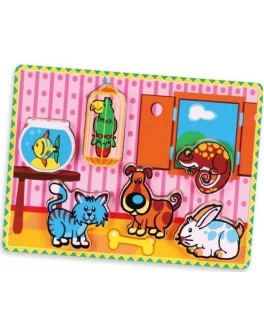 Пазл з дерева Viga Toys Домашні тварини (56440) - afk 56440