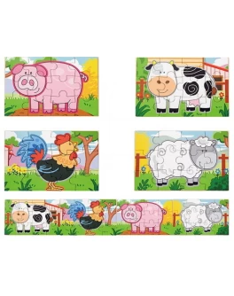 Набір пазлів з дерева Viga Toys Ферма, 48 елементів (50069) - afk 50069