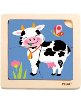 Пазл з дерева Viga Toys Корова (51313) - afk 51313