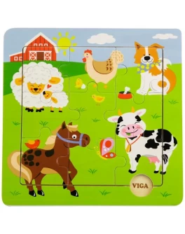Пазл з дерева Viga Toys Ферма (50837) - afk 50837